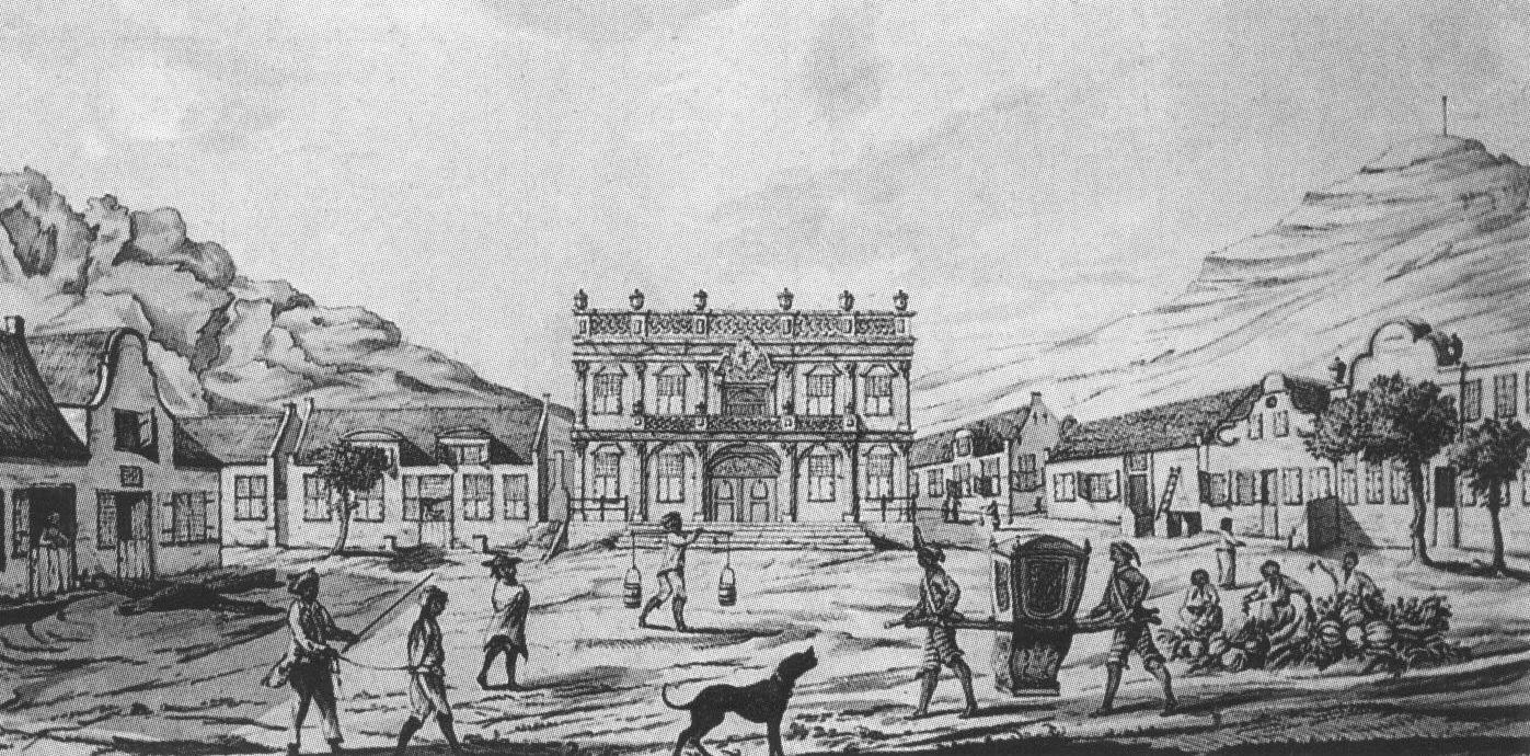 Greenmarket Square in 1762 with the Old Town House in the background, painted by Johannes Rach (1764). Source: Wikipedia Commons - Exploring Cape Town - Cape Town Tourism