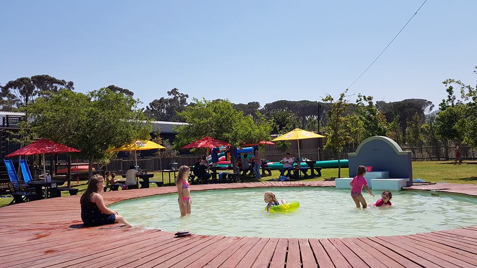  /></figure>
 This rustic restaurant at the foot of the Helderberg mountains has a big outside play area which includes two large jungle gyms with swings and slides, a jumping castle, small sandpit and a soft play area for little ones. But the highlights are a shallow splash pool and slip-and-slide that promise endless fun on sunny days. Parents get a chance to relax at the shaded tables on the veranda or lawn, which all have a good view on the playground and pool.
 
 22 Mondeor Street, Somerset West
 
 <strong>Website:</strong> <a href=