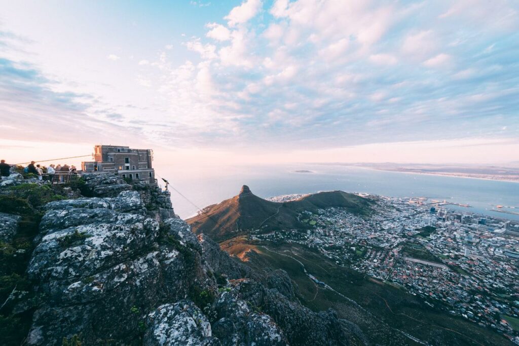 View of Cape Town from the top of Table Mountain