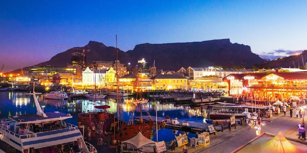 V&A Waterfront at night, Cape Town